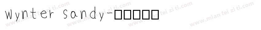 Wynter Sandy字体转换